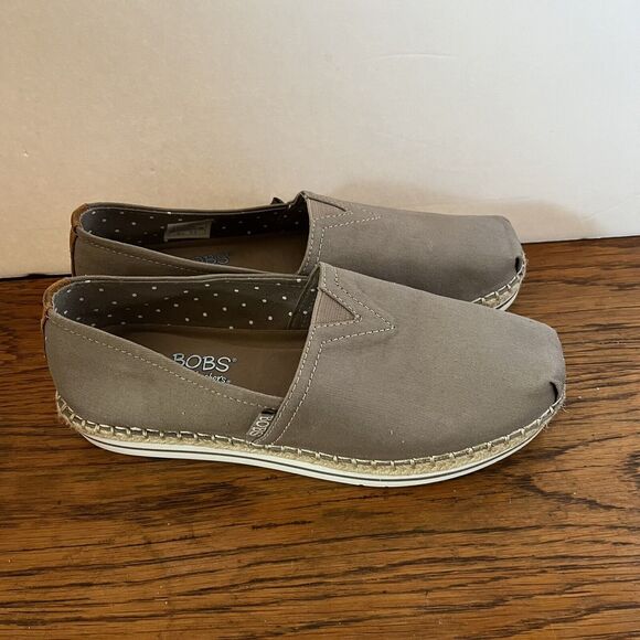 Bobs Skechers Women's 8.5 Slip-on Shoes Breeze New Discovery Memory Foam Taupe - Picture 5 of 8